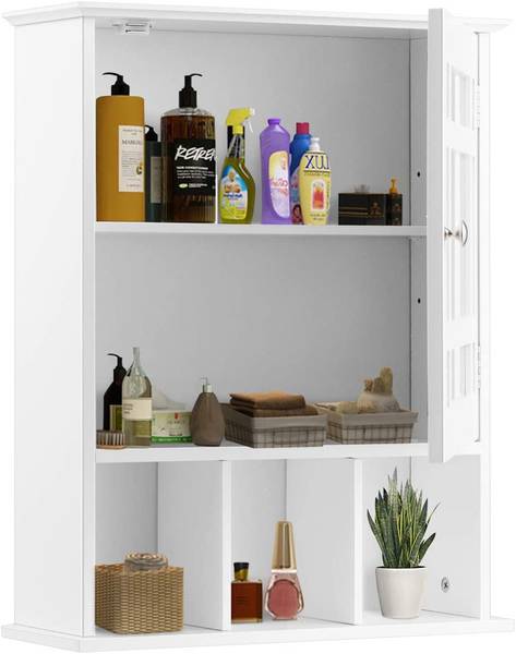 Hängeschrank Spiegelschrank Weiß - Holzwerkstoff - 16 x 61 x 50 cm