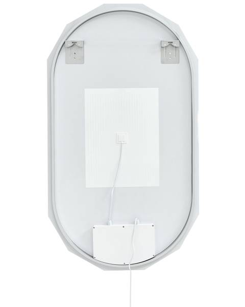 Badezimmerspiegel ANIZY Silber - Bambus - 62 x 110 x 4 cm