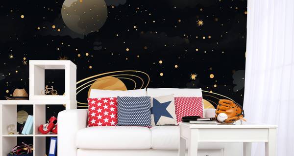 Vlies-Fotobehang PLANETEN Sterren Kosmos 360 x 240 x 240 cm