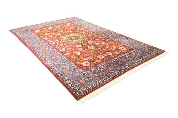 Handgeknüpft Kurzflorteppiche Rot - Wolle - 214 x 1 x 320 cm