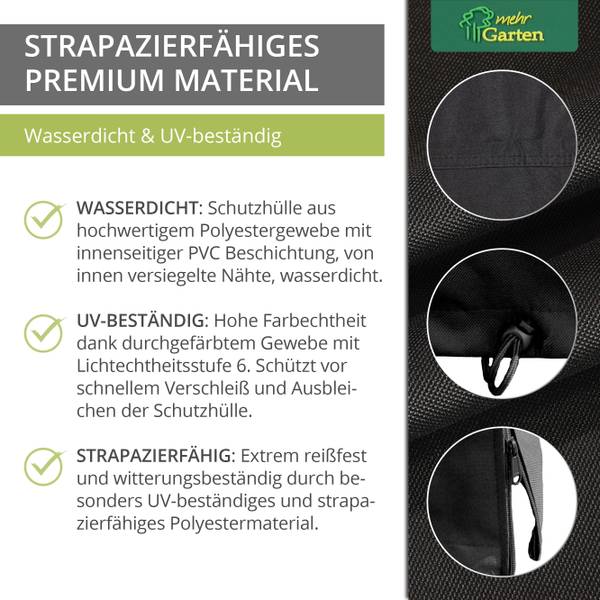 Abdeckung Tischtennisplatte SHP-20178 Schwarz - Polyester PVC - 165 x 185 x 80 cm