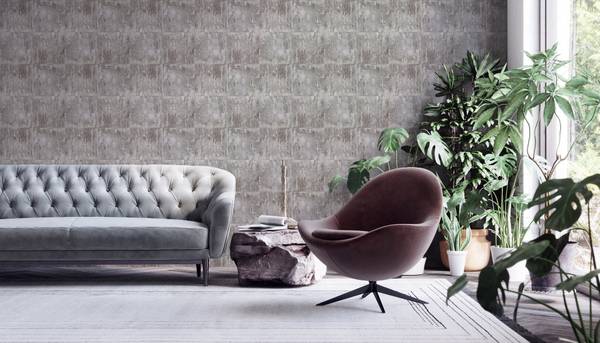 Tapete 4419 selbstklebend Metallic Look Grau - Silber - Fleece - 53 x 840 x 1 cm