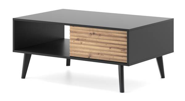 Table basse WILLOW L104 Beige - Noir - ABS - Mélamine - 104 x 48 x 68 cm