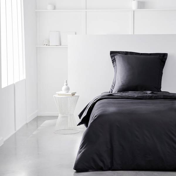 Uni-Spannbettlaken ESSENTIAL Grau - 90 x 200 cm