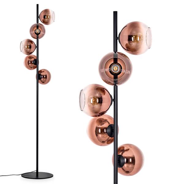 Stehlampe Cesaro Aluminium - Klarglas - 17 x 160 x 83 cm
