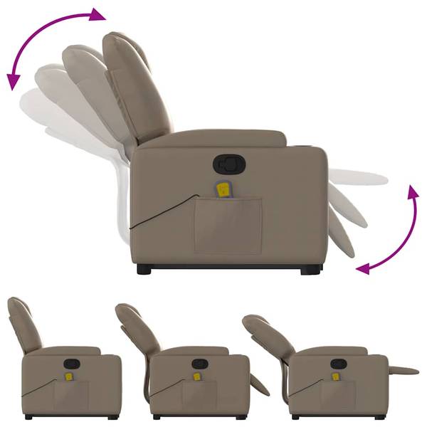 Massagesessel mit Aufstehhilfe 3032383-2 Braun - Kaffeebraun