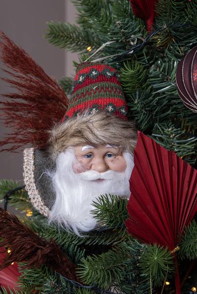 Kersthanger Kerstman CH65267 rood - kunststof - 9 x 28 x 10 cm