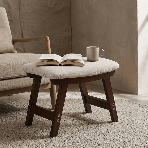 Fußhocker Holz & Stoff kaufen