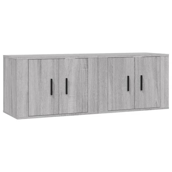 TV-Wandschrank 3029990-1 (2er Set) Hellgrau - Breite: 57 cm