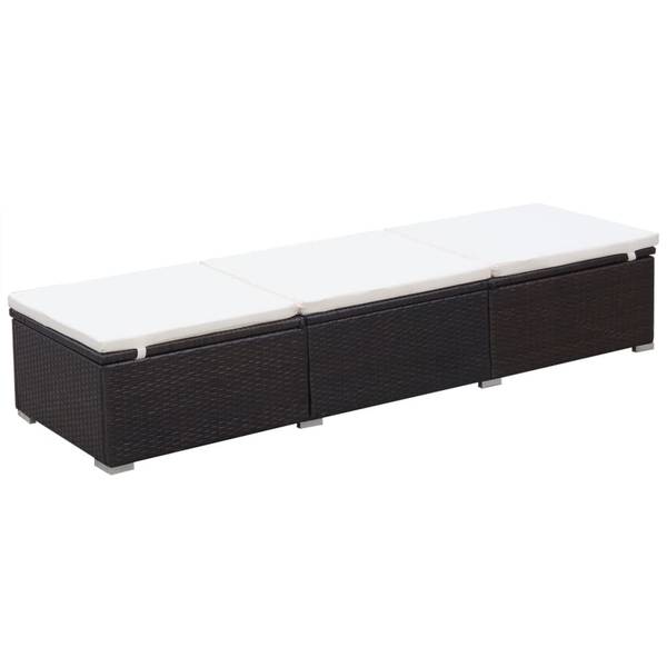 Chaise longue 295829 Marron - Polyéthylène - 60 x 31 x 195 cm