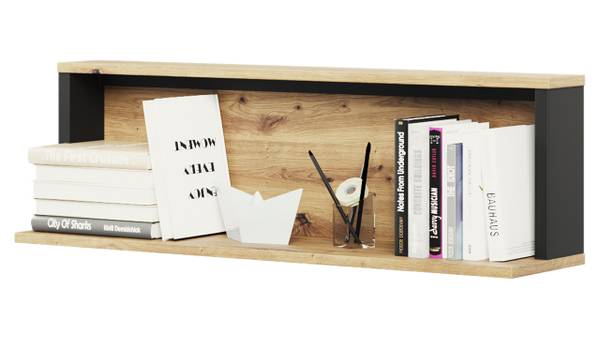 Wandregal Spot 8 Braun - Holzwerkstoff - 92 x 28 x 22 cm