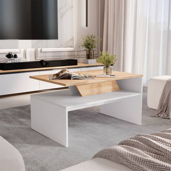 Couchtisch Arden 59619 Eiche Dekor - Weiß