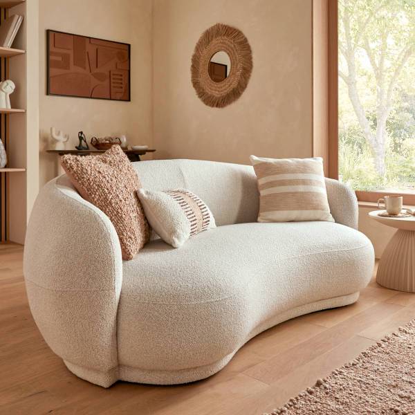 festes Sofa NESKY Weiß - Holzwerkstoff - 99 x 72 x 192 cm