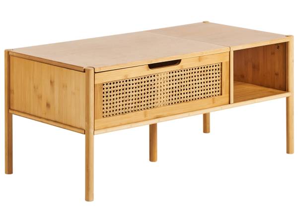 Couchtisch SURREY Blau - Bambus - 99 x 43 x 1 cm