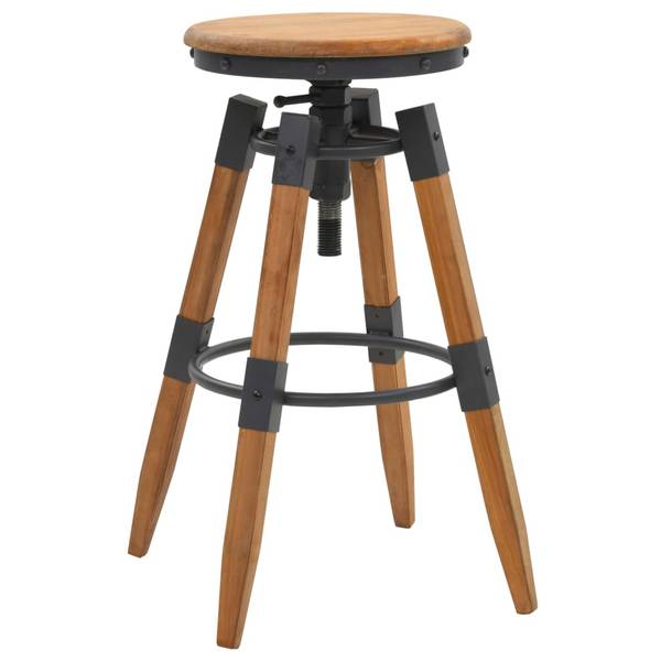 Barhocker 245782 (2er Set) Braun - Massivholz - 54 x 79 x 54 cm