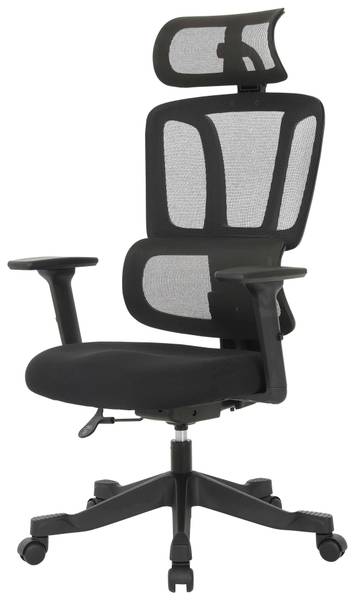 Drehstuhl NOEMI Schwarz - Metall - Kunststoff - Textil - Holz teilmassiv - 65 x 130 x 62 cm