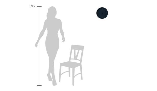 Horloge murale design Cadran Nuit Bleu - Verre clair - 30 x 30 x 5 cm