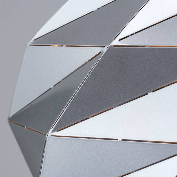 Hängeleuchte ORIGAMI Silber - Metall - 36 x 36 x 42 cm