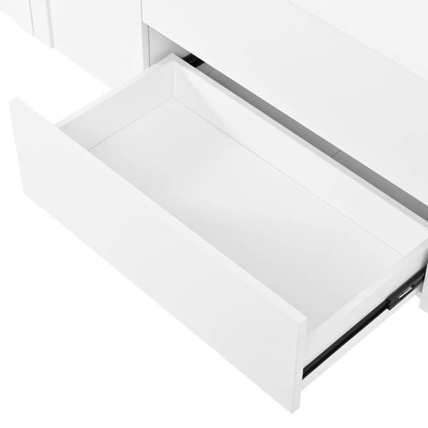 TV-Schrank Eos Ⅷ Weiß - Holzwerkstoff - Metall - 40 x 48 x 180 cm