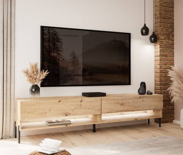 TV-Schrank CALANTE LOFT Braun - Holzwerkstoff - 180 x 44 x 35 cm