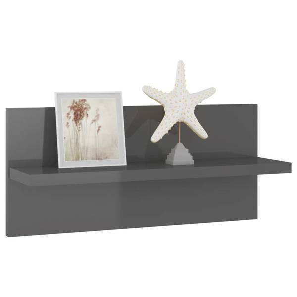 Wandregale 3008021-2 (4er Set) Grau - Holzwerkstoff - 12 x 18 x 40 cm