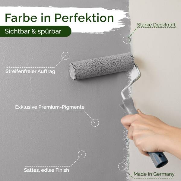 Wandfarbe   Cool Grey Grau - Harz - 17 x 16 x 17 cm