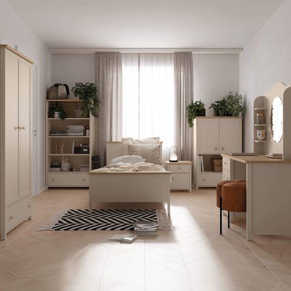 Schminktisch STORY 36 Beige - Eiche Dekor - Höhe: 157 cm