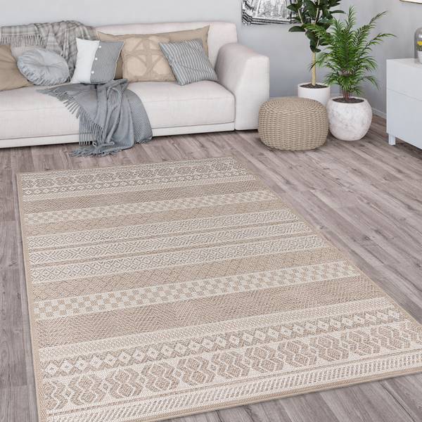Outdoorteppich Vermont 183 Beige - 120 x 120 cm