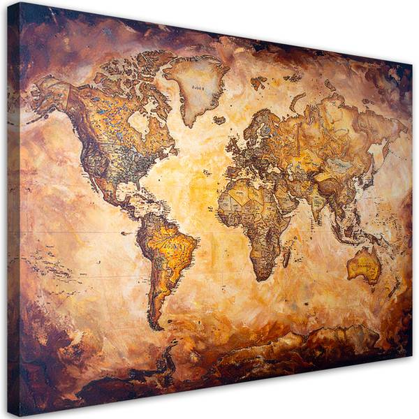 Canvas schilderij Boeken en kaarten 120 x 80 cm