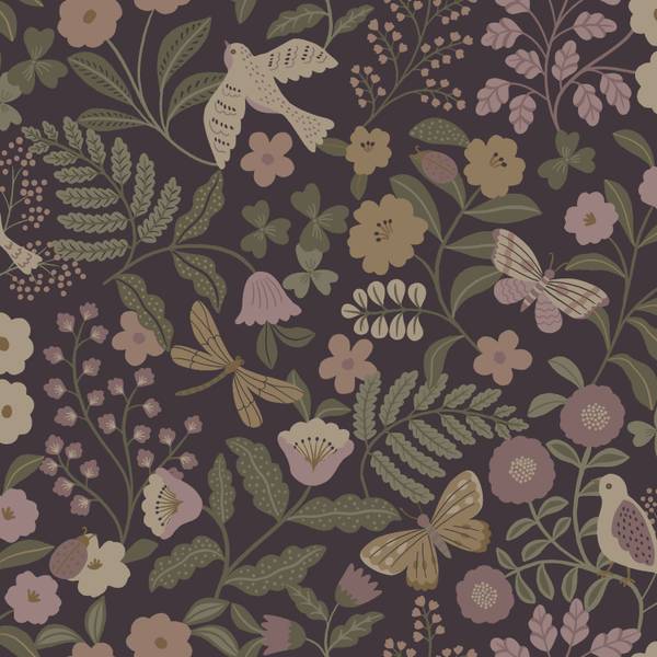 Tapete 139871 Violett - Fleece - 53 x 1005 x 53 cm