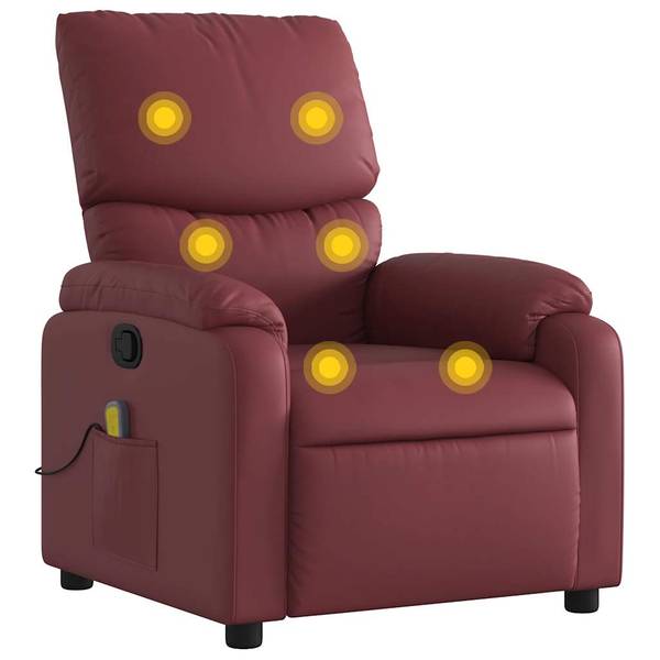 Massagesessel 3032278-3 Rot - Rotbraun