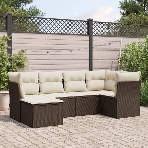 Garten-Lounge-Set 3035179-1 (6-teilig) Braun - Creme