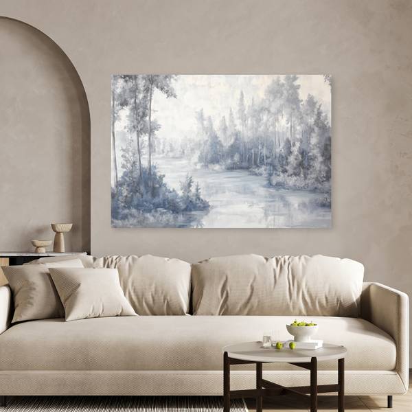 Tableau déco rivière arbres nature 60 x 40 cm