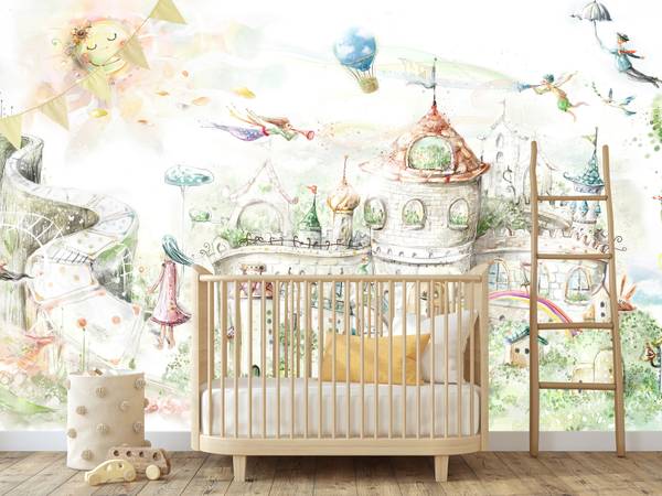 Vlies-Fotobehang VOOR Kinderen Kasteel 180 x 120 x 120 cm