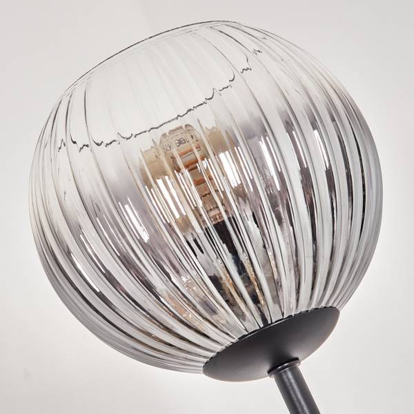 Stehlampe Cesaro Grau - Orange - Aluminium - Klarglas - 17 x 147 x 83 cm