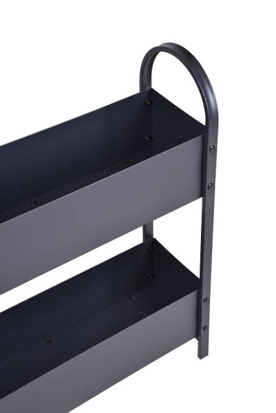 Hochbeet HALLE Grau - Metall - 23 x 75 x 60 cm