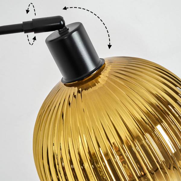 Stehlampe Cesaro Gold - Aluminium - Klarglas - Marmor - 45 x 170 x 143 cm