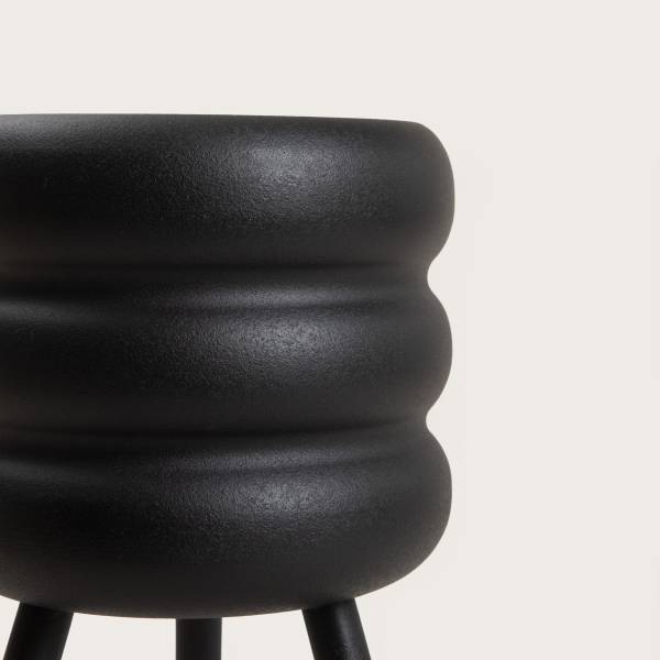 Blumenbeet BUUBLE Schwarz - Metall - 16 x 29 x 16 cm