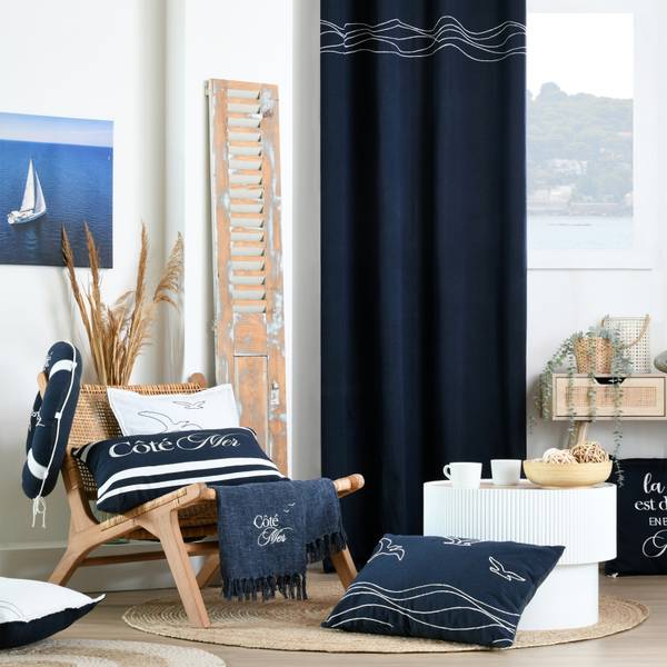 Kissen  ZIBRA 366 Blau - Textil - 40 x 1 x 1 cm