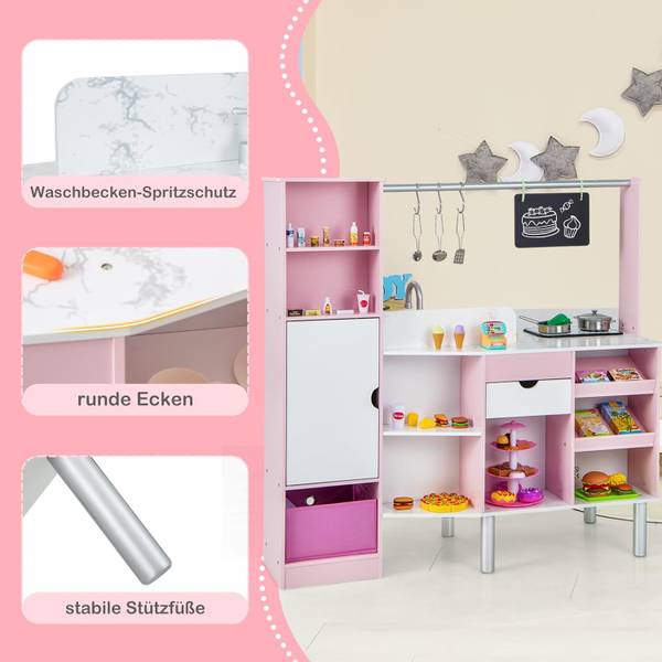 Spielzeugküche FB32386BU Pink - Holzwerkstoff - 40 x 100 x 101 cm