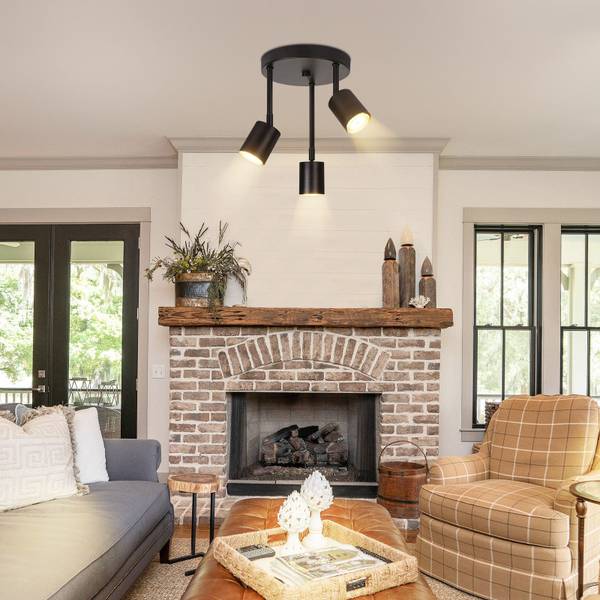 Plafonnier Jackson Noir - Métal - 19 x 29 x 19 cm