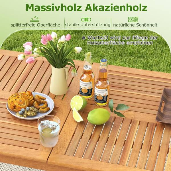 Gartentisch TI94191DE 90 x 76 x 170 cm