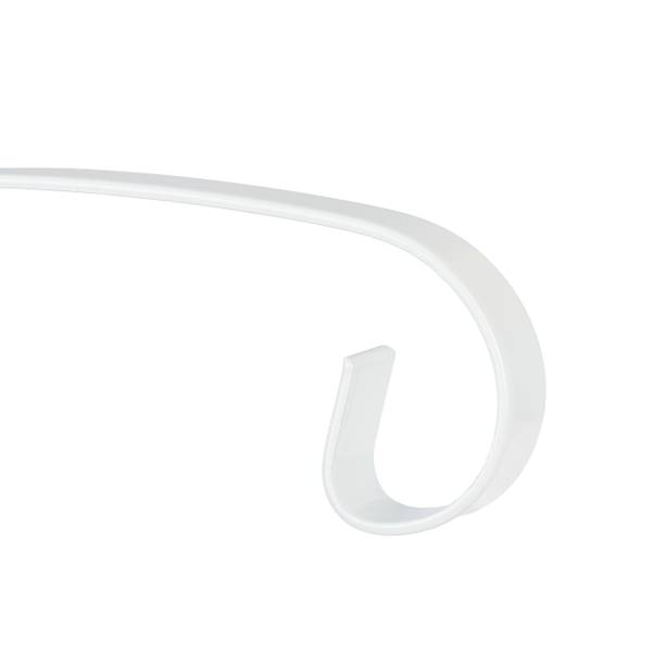 Blumenampelhalterung 2er Set Schnecke Weiß - Eisen - 31 x 30 x 2 cm