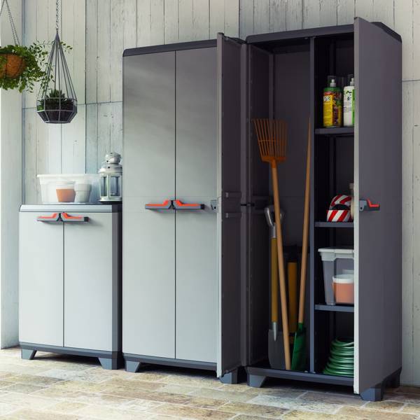 Lagerschrank 434770 Schwarz - Polypropylen - 68 x 173 x 39 cm