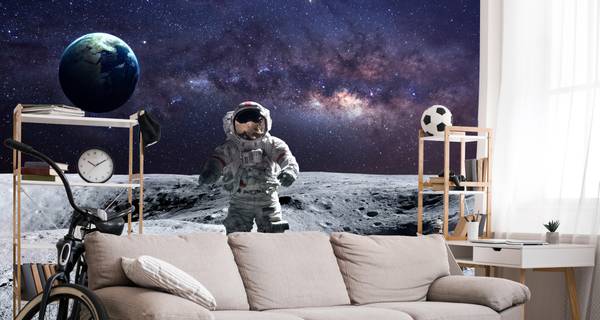 Fototapete ASTRONAUT Kosmos Mond 3D 270 x 180 x 180 cm