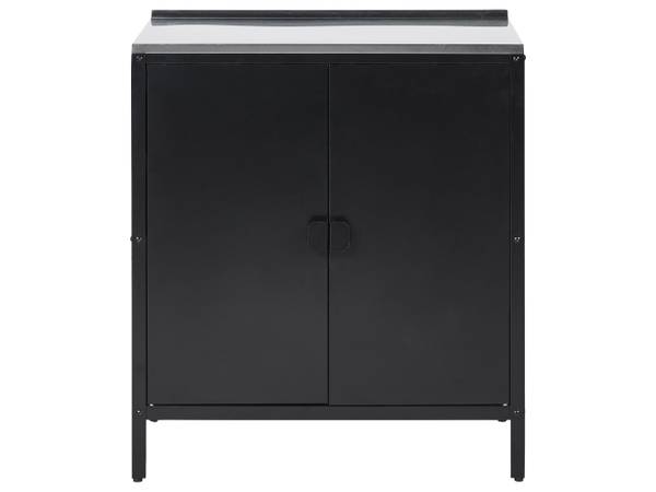 Gartenset VILAMA 4-tlg Schwarz - Silber - Metall - 80 x 80 cm