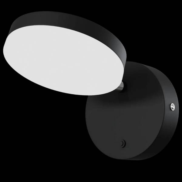 Fad Applique Murale LED Noir - Acier - Verre acrylique - 20 x 12 x 21 cm