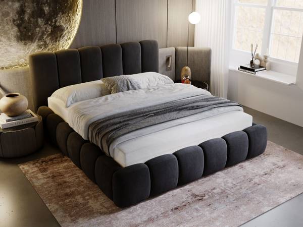 Polsterbett CLOUD Dunkelgrau