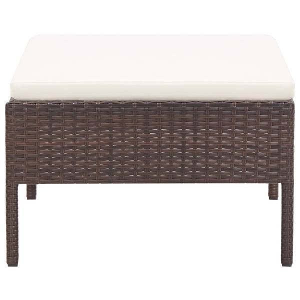 Garten-Lounge-Set 3001261-2 (6-teilig) Braun - Polyester - Stahl - 60 x 35 x 60 cm