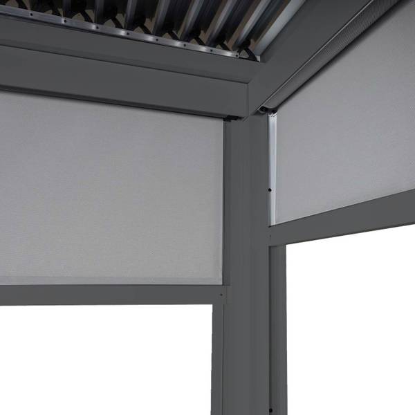 Alu Pergola L41 met 6x zijwand grijs - aluminium - 590 x 224 x 306 cm